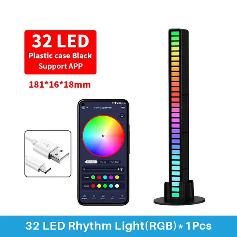 LED Wireless Sound Activated RGB Light Bar