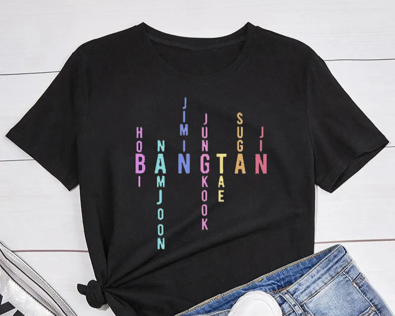 BTS Member Names T-Shirt: Unisex K-pop Shirt
