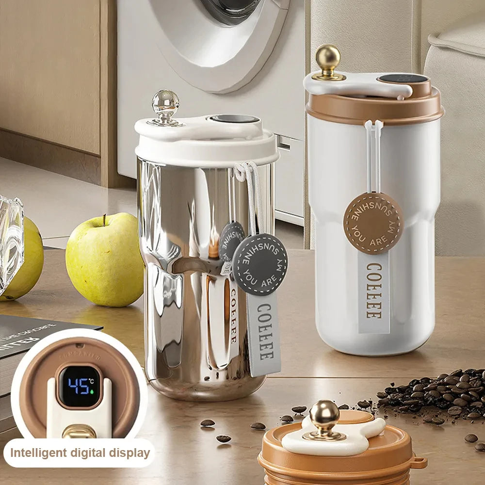Coffee Smart Thermos Bottle with LED Temperature Display
